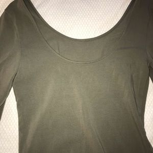 Army green full coverage body suit